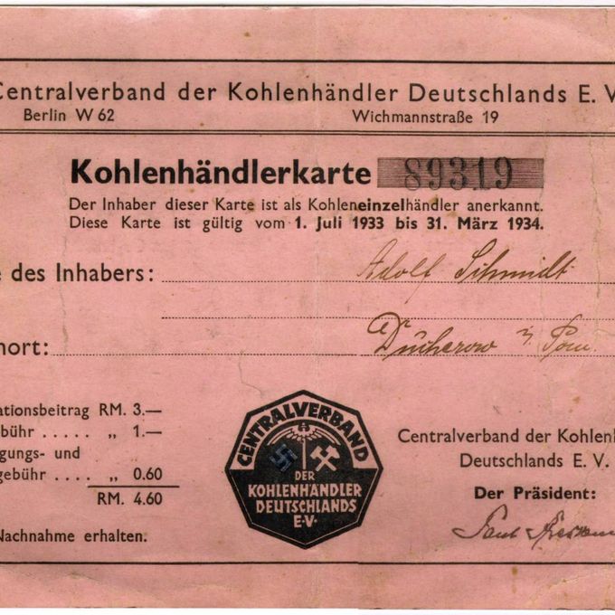 Kohlenhändlerkarte