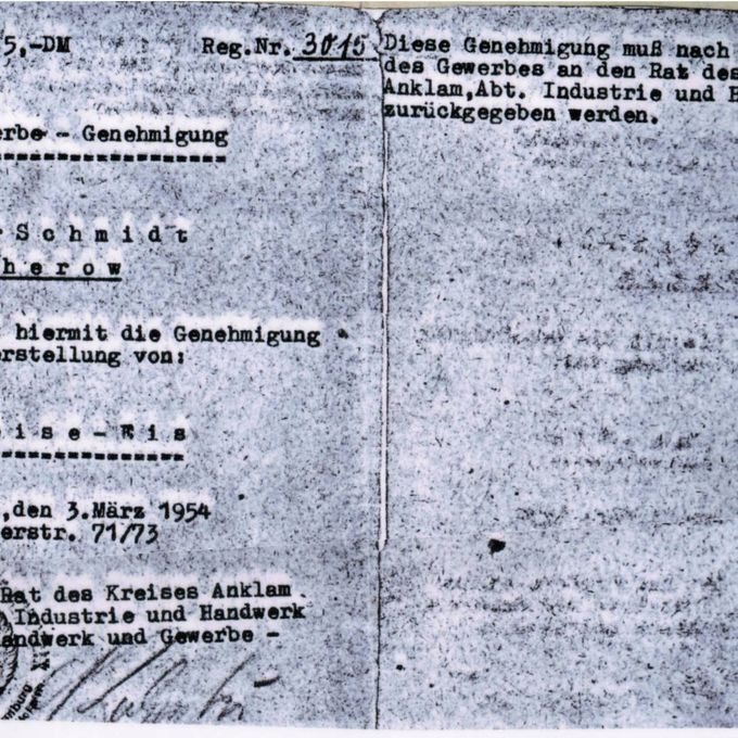 Gewerbegenehmigung 1954